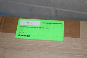 lot 34 image: Innovox Audio Flex Precision Vertical Powered Pro Audio Speaker (PAIR) with Mounting Hardware