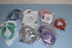 lot 59 image: BoxLot of New 10 Belkin Cat6 Network  LAN Patch Cables - Various Colors