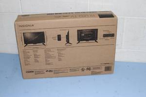lot 68 image: New in Sealed Box Insignia 19 LED HDTV 720p Widescreen Flatscreen Television TV Monitor Display