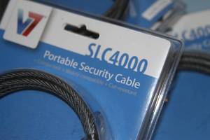 lot 74 image: Lot of 3 NEW SLC4000 Portable Security Cable with Combo Locks
