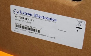 lot 90 image: Pair of Extron SF 228T 2-Way Sound Field Pro Audio Ceiling Tile Speakers