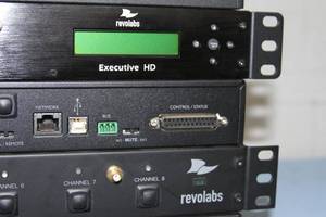 lot 103 image: Lot of Miscellaneous Revolabs Executive HD Wireless Microphone Equipment