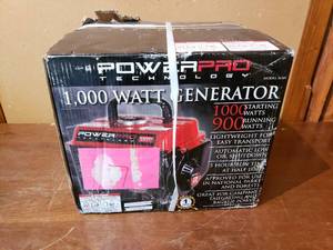 lot 6 image: PowerPro 1,000 Watt Generator NewUnused