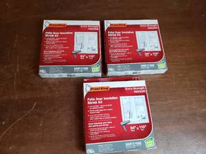lot 49 image: 4 Packages of Patio Door Insulation Shrink Plastic