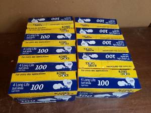 lot 53 image: 40 100 Watt soft White Light Bulbs