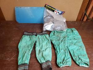 lot 55 image: Used Welding Sleeves, New Facemask Replacements, 2 Cap Mount Adapters, Ear Plugs