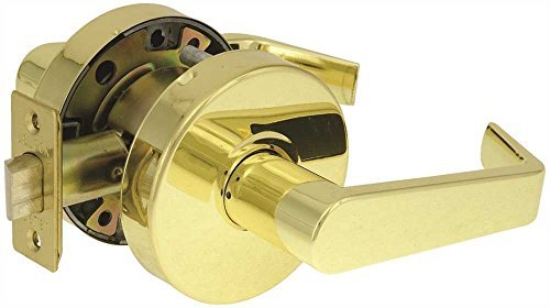 lot 816 image: 4 - Us Lock 2050 Series Privacy Lever Monterey 2-38 Backset Brass u015899