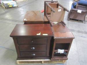lot 300 image: WHOLESALE MIXED PALLET OF NIGHTSTANDS