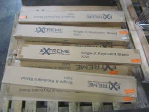 lot 310 image: Mixed Pallet of Extreme On Stage Single and Double Keyboard Stands X201 X202