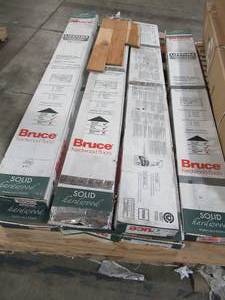 lot 408 image: (7) Cases of Bruce Americas Best Choice 5-in W Prefinished Hickory Hardwood Flooring (Country Natural) ABC5710
