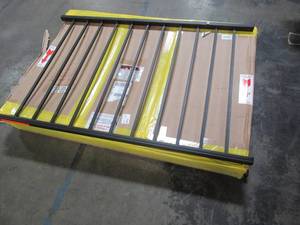 lot 413 image: (4) Gilpin (Common 4-ft Actual 1.25-in x 32-in x 4-ft) Hampton Black Metal Deck Universal Rail 604