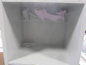 lot 206 image: Home Decorators Collection Urich 20 in. W x 64 in. H Linen Cabinet in Dove Grey Urich LC-G