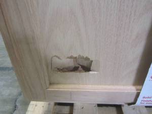 lot 209 image: Project Source 24-in W x 34.5-in H x 24-in D BrownTan Oak Door and Drawer Base Stock Cabinet B24