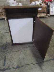 lot 212 image: Home Decorators Collection Walden 24 in. W x 34 in. H Surface-Mount Medicine Cabinet in Driftwood Gray BF-27044-DG