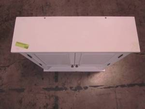 lot 213 image: Alaterre Furniture Dorset 27 in. Toilet Hutch with Mixed Storage