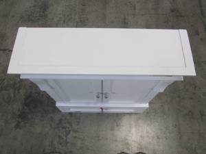 lot 214 image: Foremost Naples 26-12 in. W x 32-34 in. H x 8 in. D Bathroom Storage Wall Cabinet in White NAWO2633