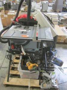 lot 215 image: WHOLESALE MIXED PALLET OF POWERHAND TOOLS, TABLE SAWS AND SHOP EQUIPMENT