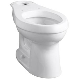 lot 854 image: Kohler Cimarron Comfort Height Elongated Toilet Bowl Only in White, 4309-0. Bowl Only