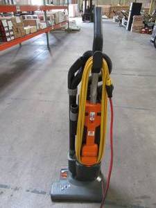 lot 881 image: TASKI Jet 38 Dry Dual Motor Upright Vacuum, Grey and Orange, 7516-263 - Nice Working Condition.