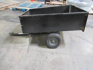 lot 331 image: Agri-Fab 10 cu. ft. Steel Dump Cart, 45-0303 - USED, ScratchDent, Bent Axel, Missing Clip Pin for Wheel and Hitch.