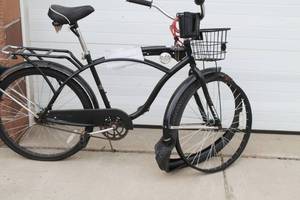 lot 28 image: Nel Lusso Mens Cruiser Bike  Black 26 Tire