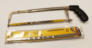 lot 73 image: Hacksaw and 5 High Speed Hacksaw Blades