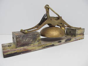 lot 22 image: Antique Wall Mounted LeverSpring Bell
