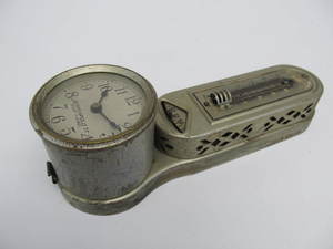 lot 49 image: Very Cool Antique Industrial Minneapolis Honeywell Heat Regulator wClock