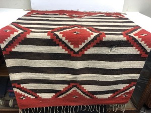 Vintage Hand Woven Navajo Smaller Wool Rug