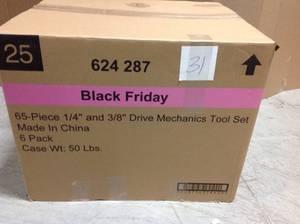 1 Case of 6 Husky Mechanics Tool Set (65-Piece) New