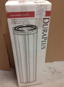DuraVent DuraPlus 6 in. Dia x 36 in. L Stainless Steel Triple-Wall Chimney Stove Pipe in good condition