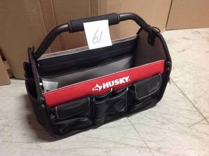 Husky 17 in. Open Tool Tote with Rotating Handle in good condition