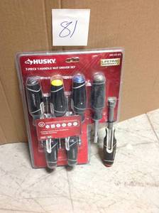 Husky T-Handle Nut Driver Set (7-Piece) in good condition