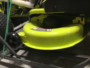 Ryobi 38 in. 100 Ah Battery Electric Rear Engine Riding Lawn Mower not used
