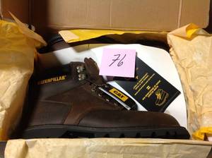CAT Mens Second Shift 6 in. Work Boots - Steel Toe - Dark Brown Size 11.5(W) not used
