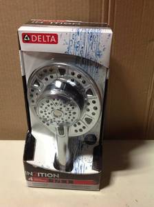 Delta Hover Image to Zoom In2ition Two-in-One 4-Spray 6 in. Dual Wall Mount Fixed and Handheld Shower Head in Chrome