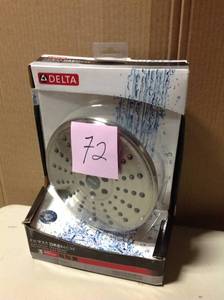 Delta 3-Spray 7-1116 In. H2Okinetic Showerhead In SpotShield Brushed Nickel