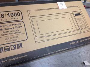 1.6 cu. ft. Over the Range Microwave in Black  OPEN BOX
