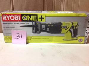 18-Volt ONE Cordless Brushless Reciprocating Saw (Tool Only) with Wood Cutting Blade