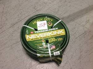 lot 57 image: Neverkink 58 in. Dia x 100 ft. Heavy Duty Water Hose not used