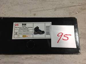 lot 95 image: Helly Hansen Mens Fjell Mid Boa 6 Work Boots - Composite Toe - BlackBlue Size 9.5(M) not used