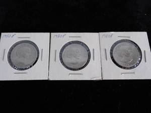 Lot of 3 Susan B Anthony Dollars