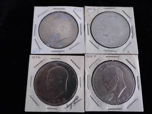 Lot of 4 Ike Dollars