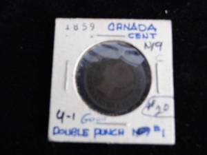 Double Punched Canadian Cent