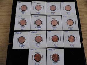 Lot of 12 Pennies