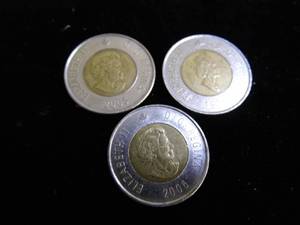 Lot of 3 Canadian $2 Coins