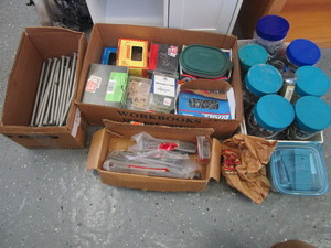lot 731 image: LOTS OF MISC. HARDWARE INCLUDING LEG BOLTS