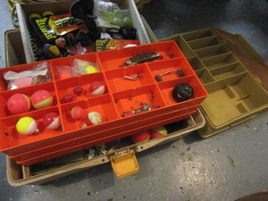 lot 767 image: TACKLE BOXES , TACKLE AND MISC. ITEMS