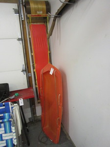 lot 778 image: NORCA CANADIAN TOBOGGAN AND PLASTIC SLED