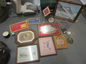 lot 779 image: BEER SIGN AND ASSORTED WOOD SIGNS